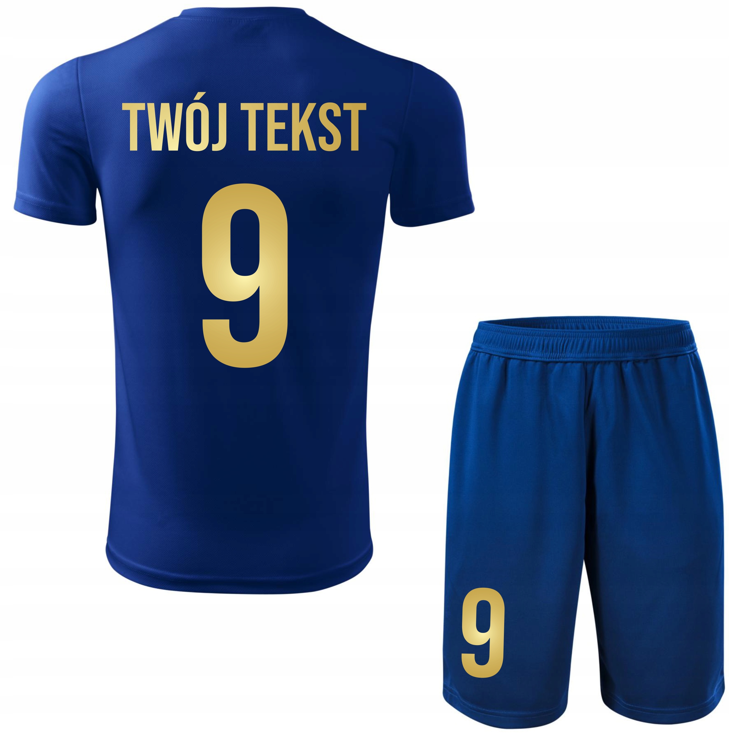 Strój piłkarski Własny Napis i Numer komplet sportowy Z Nadrukiem na Wf 146