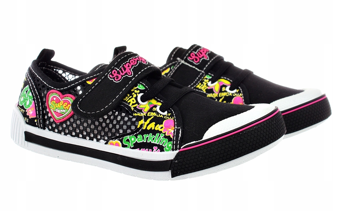 

Buty Sportowe Trampki Na Rzep Czarne 6228 roz. 34