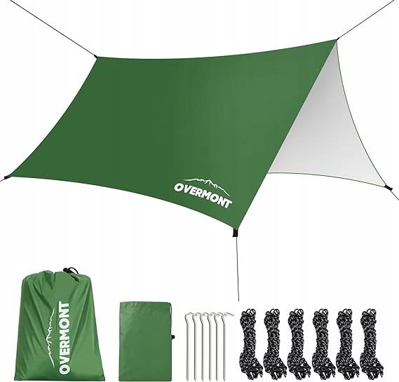 Plachta na stan 3mx3m Přenosná cestovní, silná, Voděodolná, Uv Ochrana