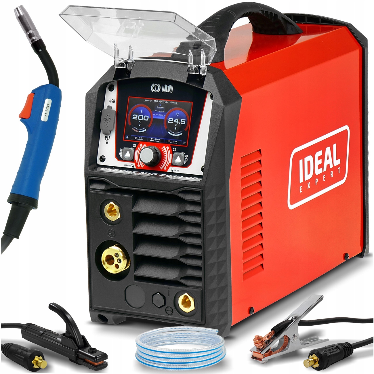 Spawarka inwertorowa Migomat Ideal Expert Mig 201 LCD Tig DC Mma Synergia