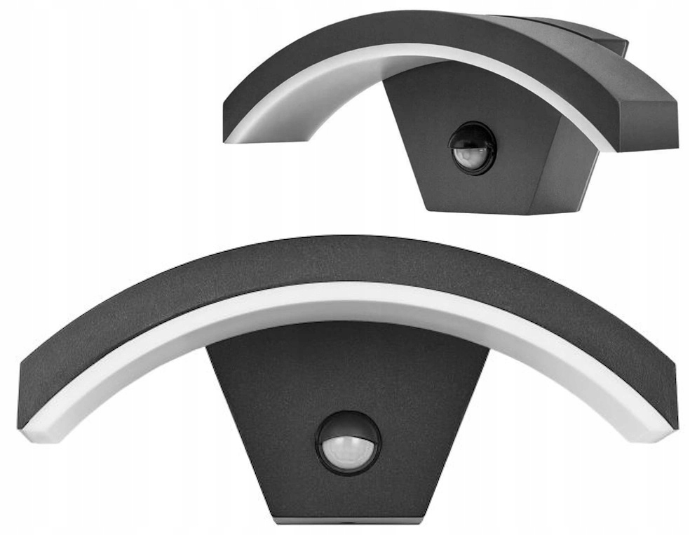 Pilea Led 9W, venkovní svítidlo s pohybovým senzorem Pir, 700lm, IP54, 4000K, černé
