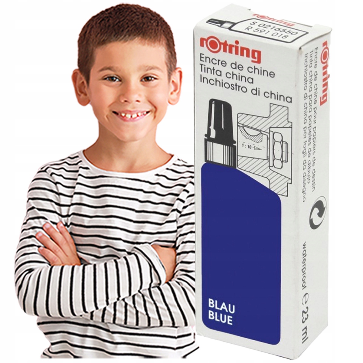 TUSZ KREŚLARSKI ROTRING NIEBIESKI 23ml KALIGRAFIA