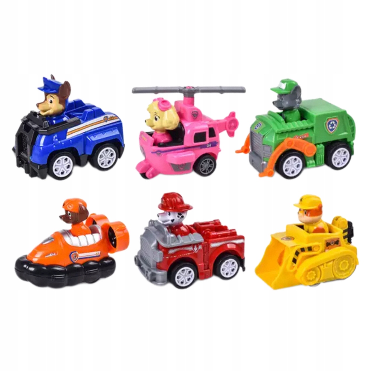 PSI PATROL AUTKA POJAZDY Z NAPĘDEM FIGURKI 6 Pojazdów + 6 Figurek Rodzaj pojazdu pojazdy z bajek