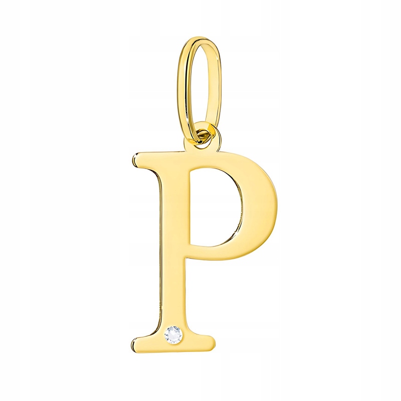 Zlatý Přívěsek 585 Písmenko P s Briliantem 0,005 ct
