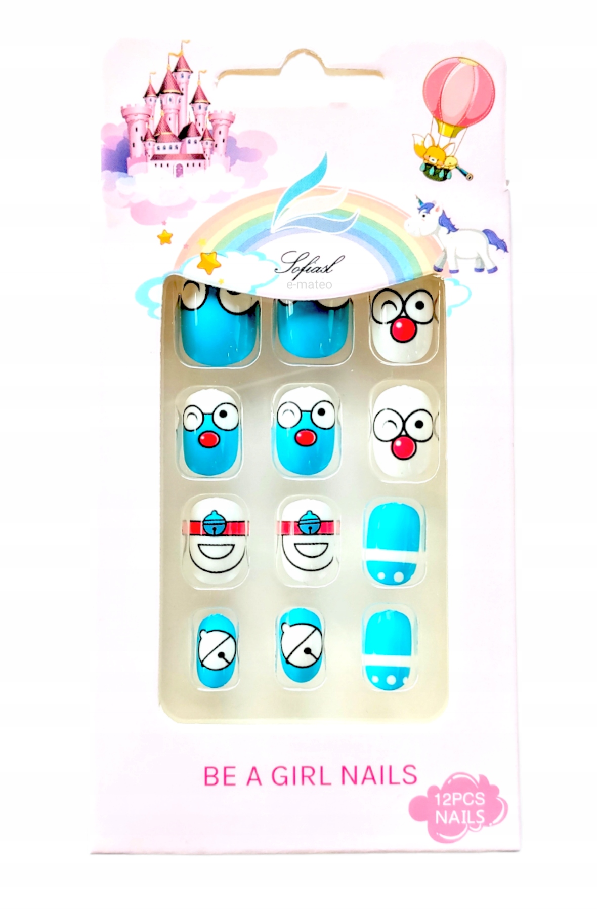 SZTUCZNE PAZNOKCIE TIPSY DLA DZIECI SAMOPRZYLEPNE