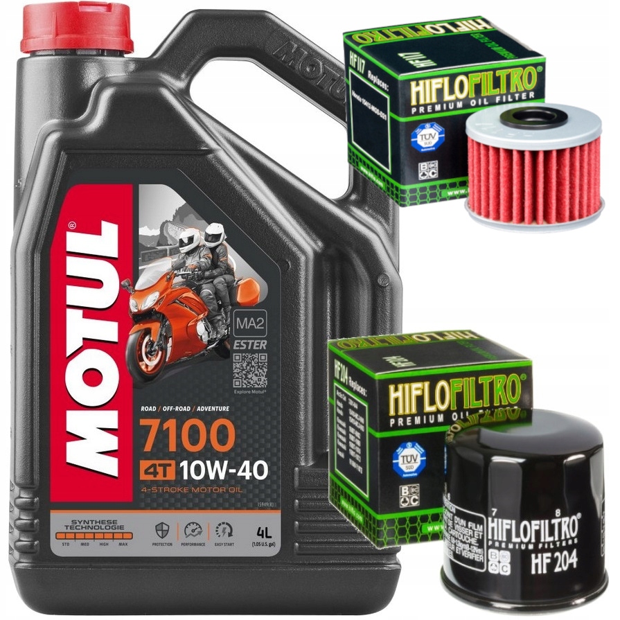 Zestaw Olej Motul 7100 10W40 4L Filtry Honda NC750X NC750S Dct 14-23