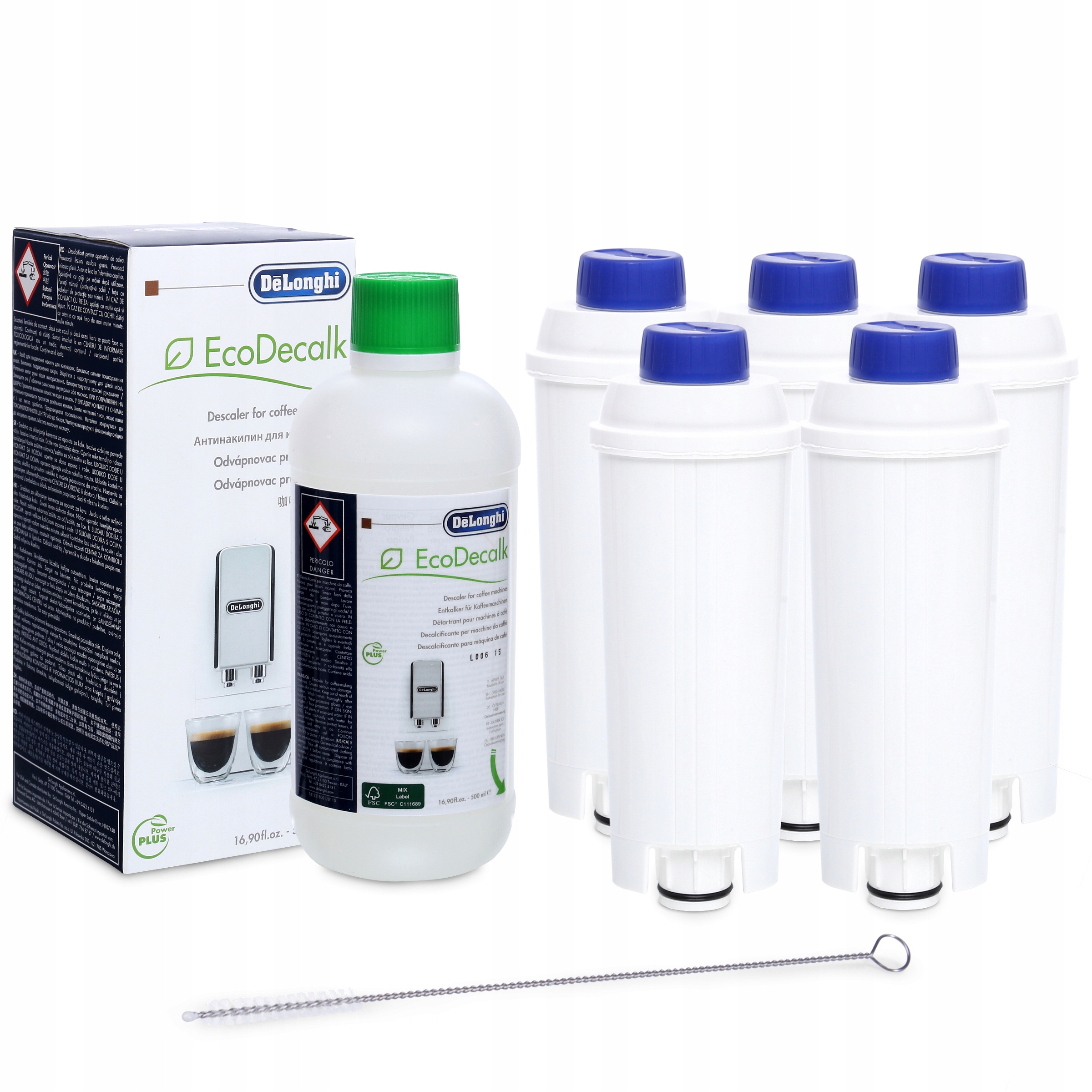 

5x Filtr Wody do Delonghi +odkamieniacz 500 zestaw