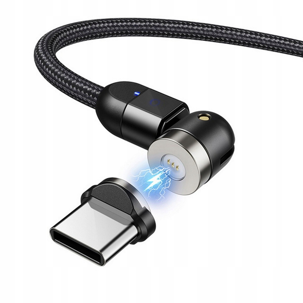 MACLEAN Magnetyczny kabel USB C 2m kątowy MCE475