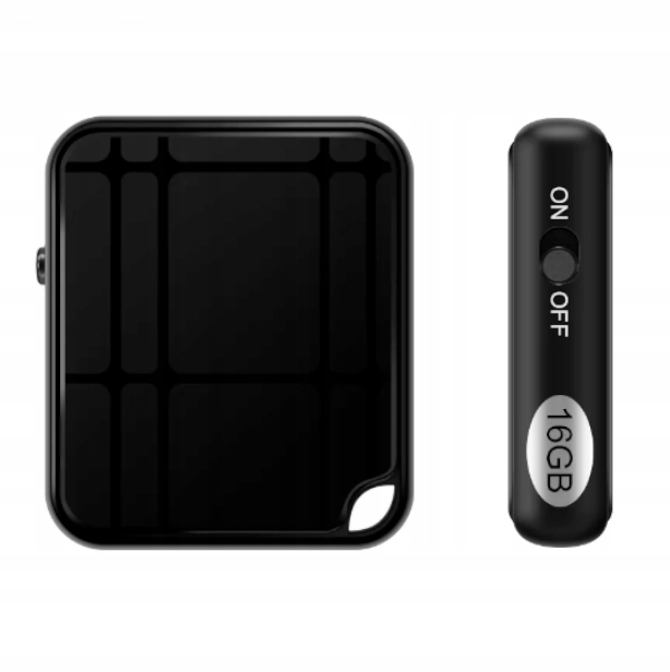 Mini dyktafon 50h nagrań detekcja głosu 16GB Zasilanie akumulatorowe