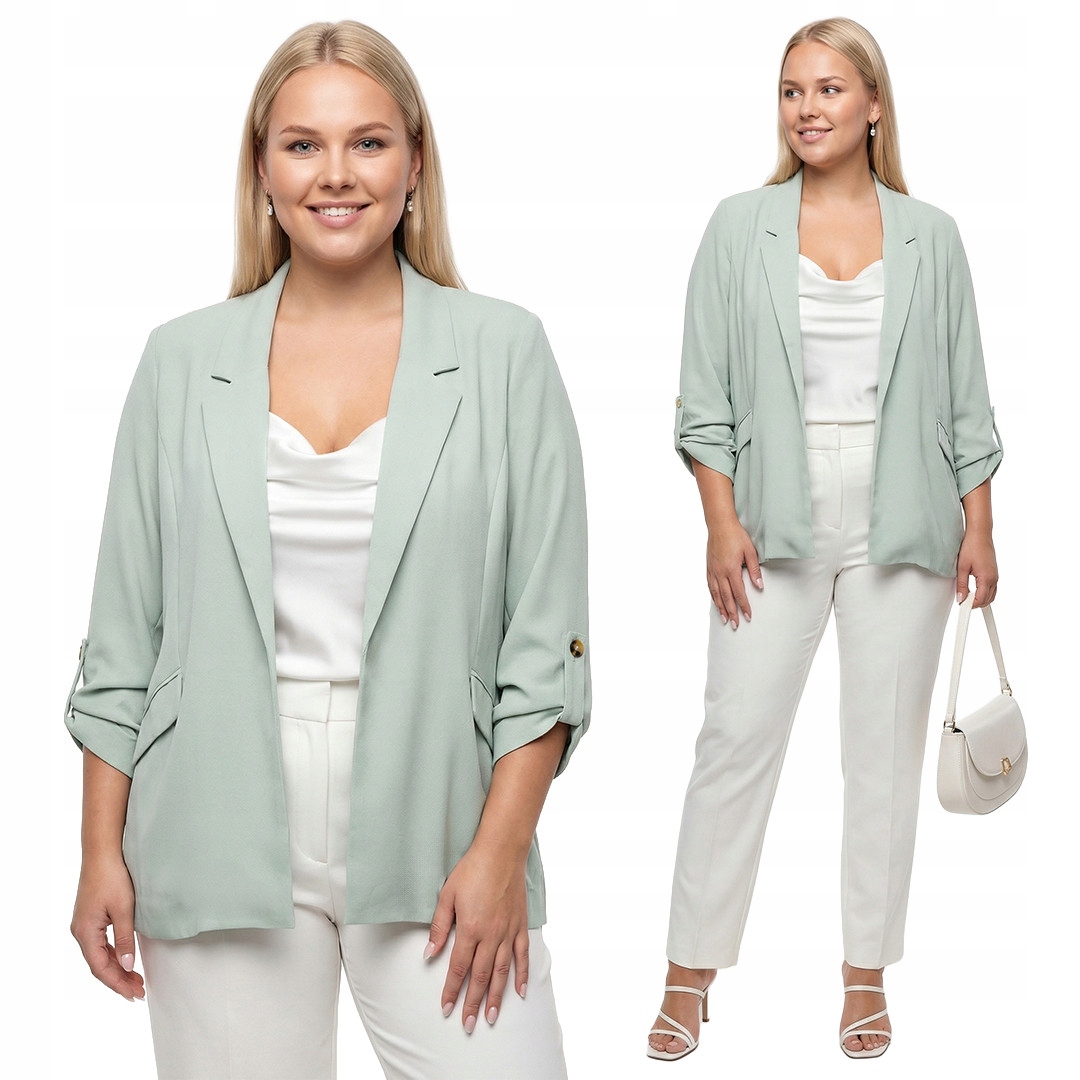 Mátový sako plus size velikost 54