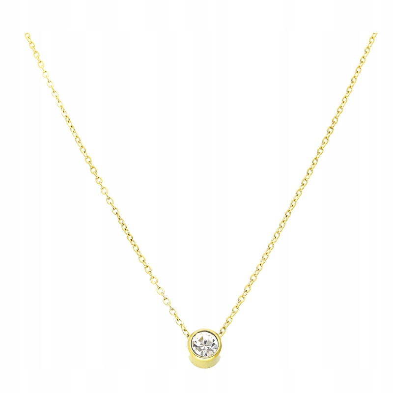 

Naszyjnik Złoty Zirconia White Stal Chirurgiczna