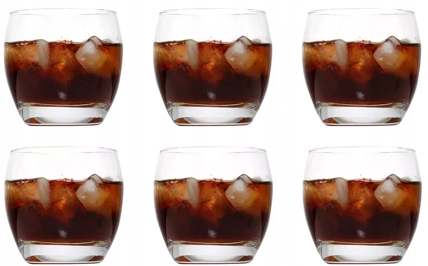 

Szklanki 6 Szt. Do Whisky Napojów Drinków 340ML