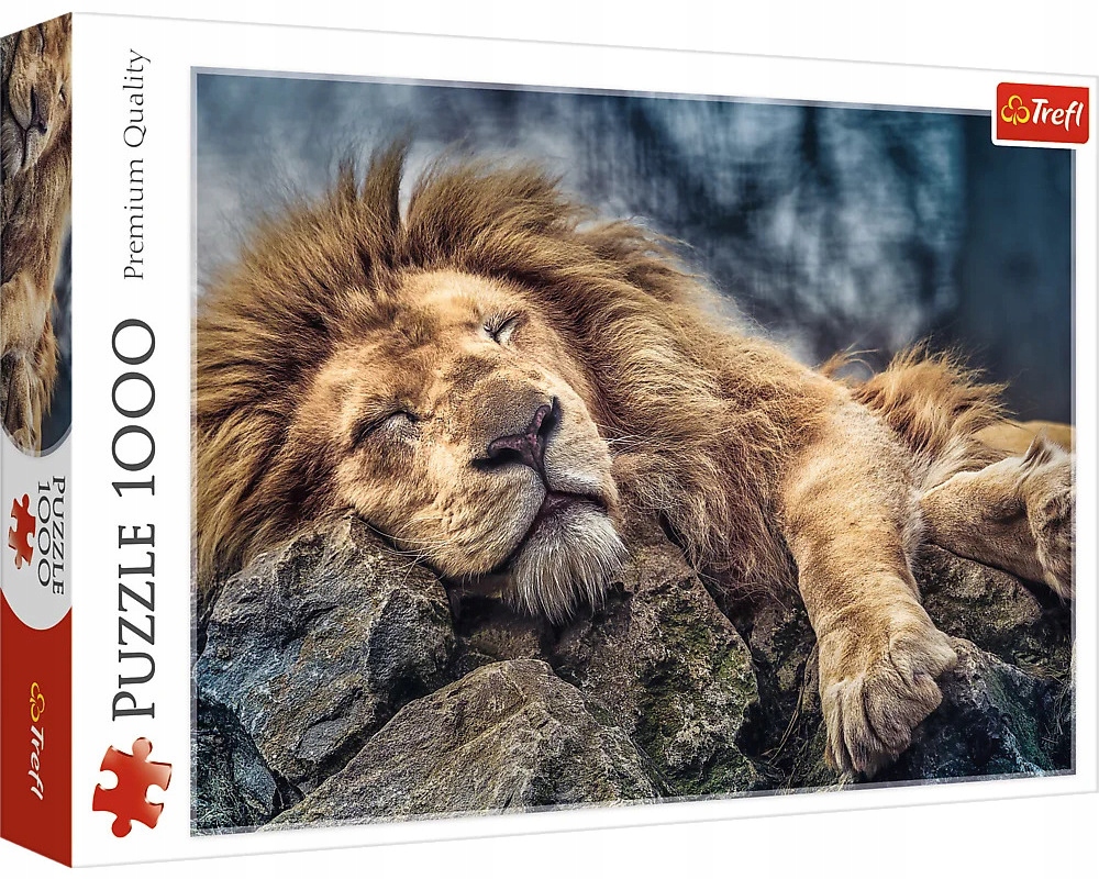 Śpiący lew Puzzle 1000el. Trefl-Zdjęcie-0