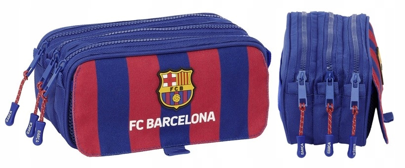 Piórnik szkolny Fc Barcelona potrójny bez wyposażenia kolekcja kibica Barca