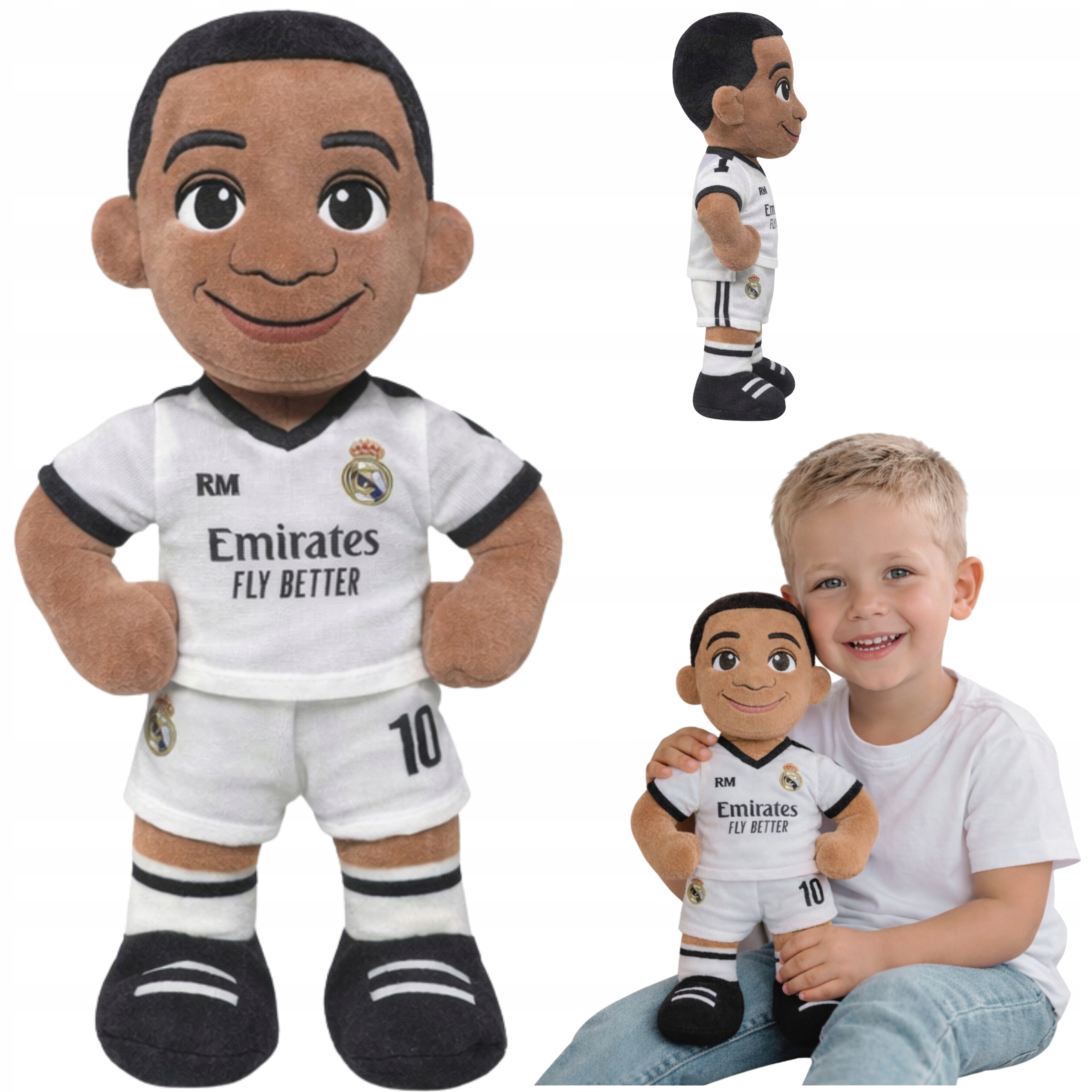 Real Madryt Pluszak Maskotka Klubowa dla Dzieci Piłka Mbappe 36cm Kibic