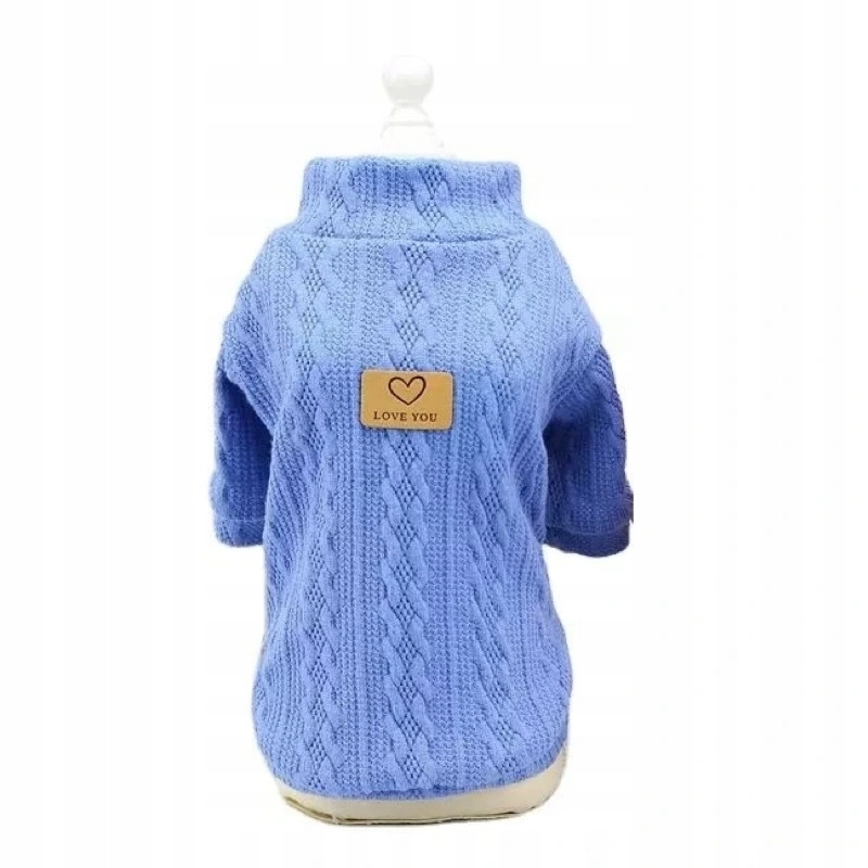 Levně Svetr/mikina pro psa Love You Světle Modrá, 2XL