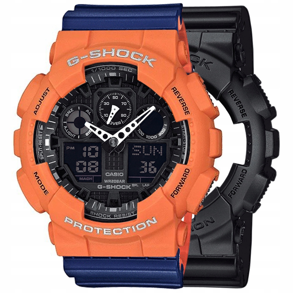 Sada G-shock GA-100-1A1ER Oranžová Modrá