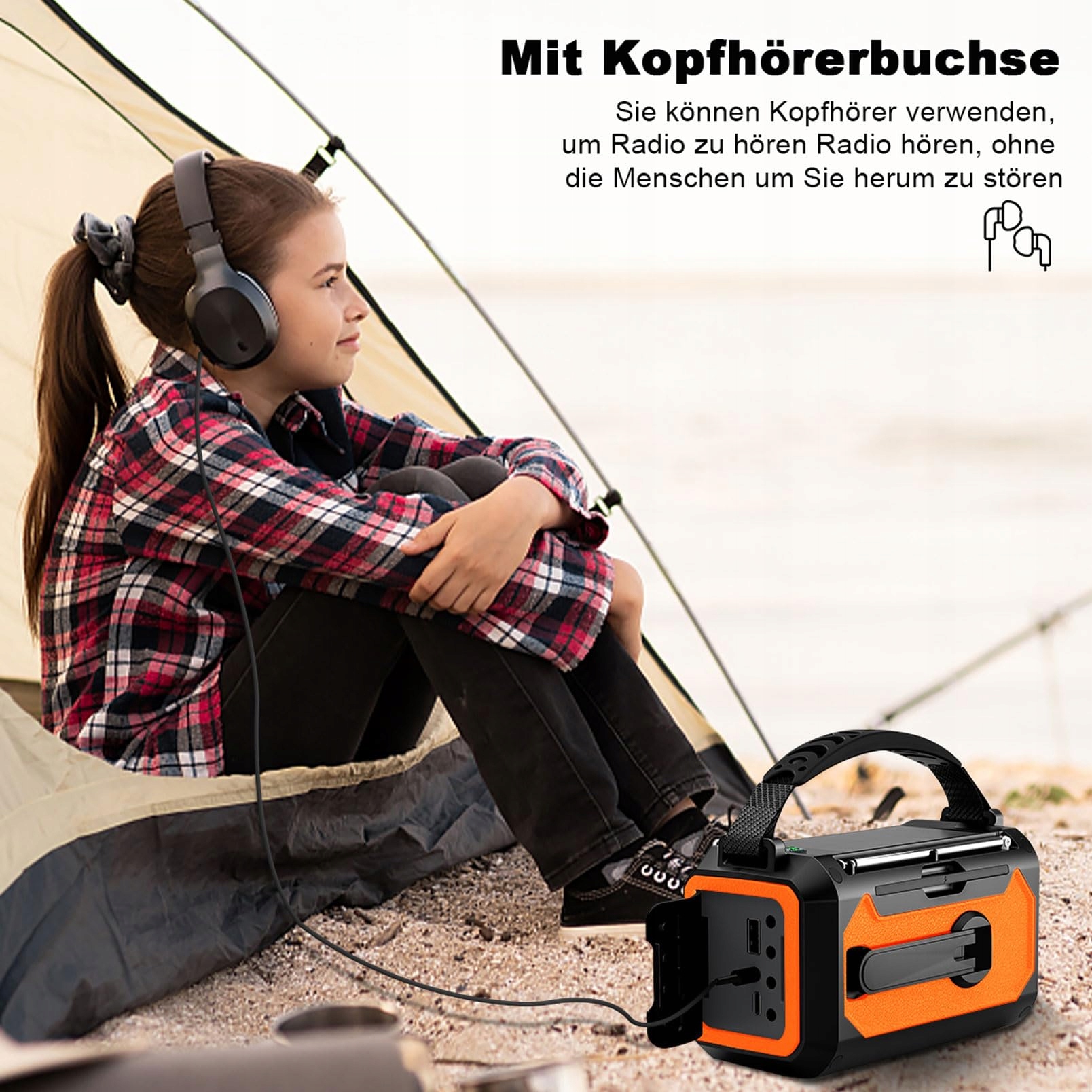 SOLARIS Radio Awaryjne 12000mAh Z Ładowarką Słoneczną AM/FM SOS — miniatura 7