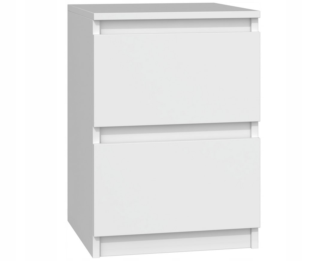 Komoda Noční Stolek 2 Zásuvky SM2 Bílá
