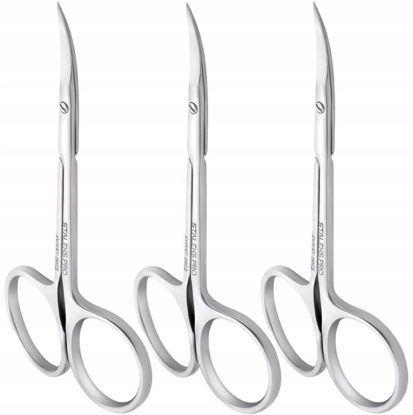 3 x Staleks Profesionální nůžky na kůži Expert Type 2 Tenké čepele