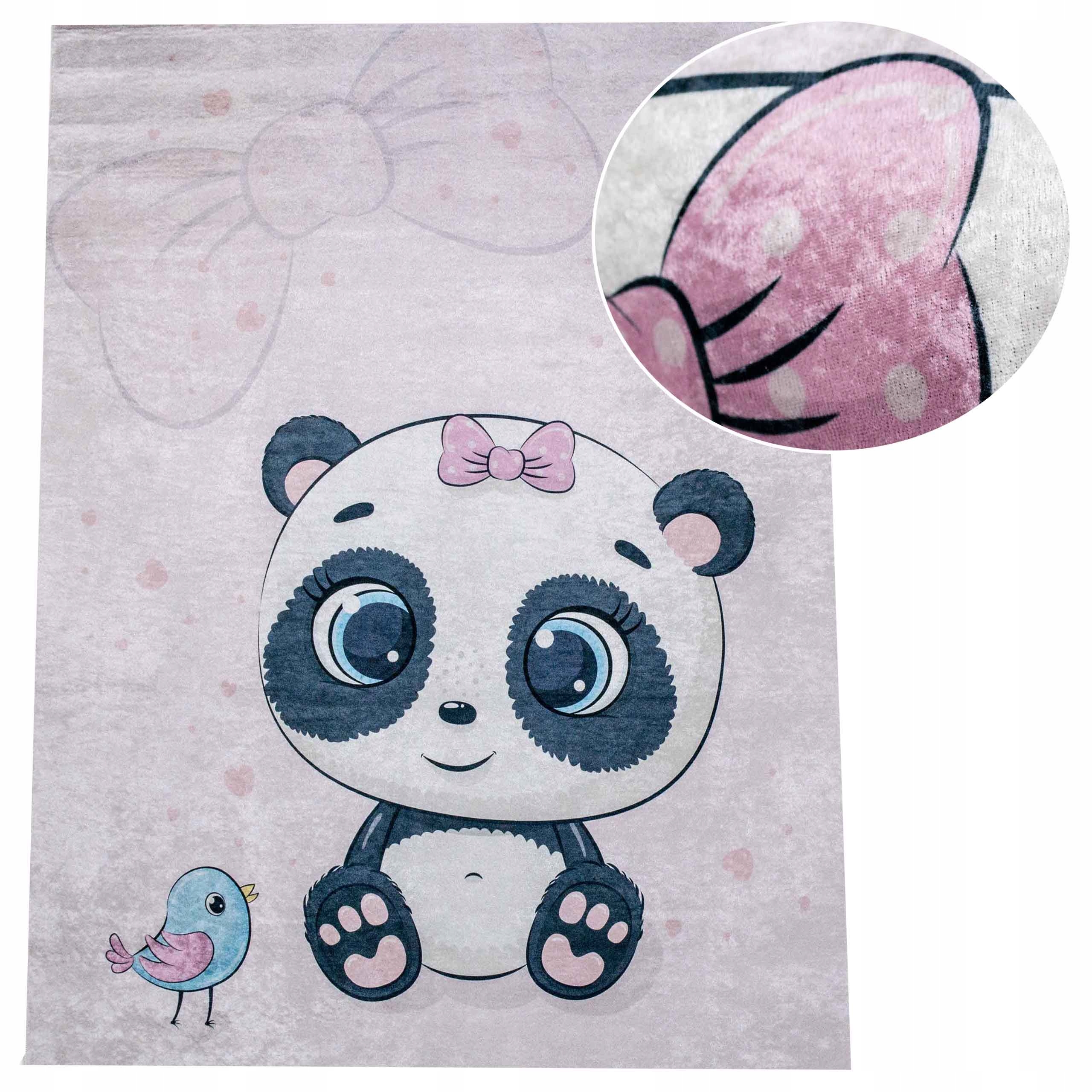 

Dywan Panda Bobas Pink Antypoślizgowy Spód 120x170