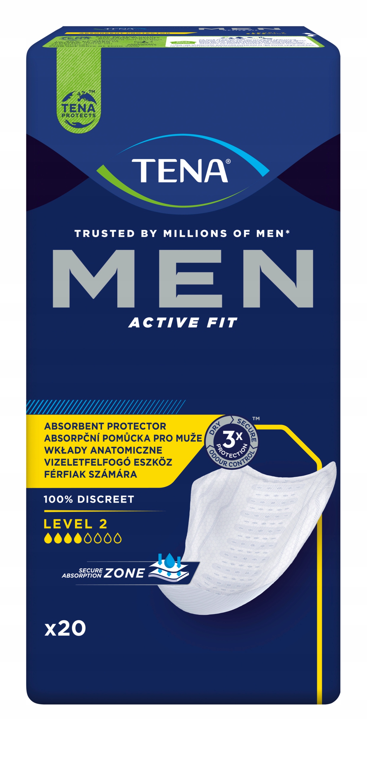 

Wkładki męskie Tena Men Active Fit (Level 2) 20szt