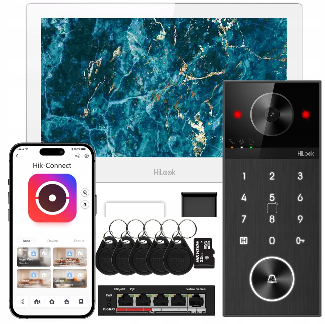 Videovrátnik WiFi Ip-vis-pro-k-w Hilook Čítačka Šifrovač Kľúčenky Aplikácia