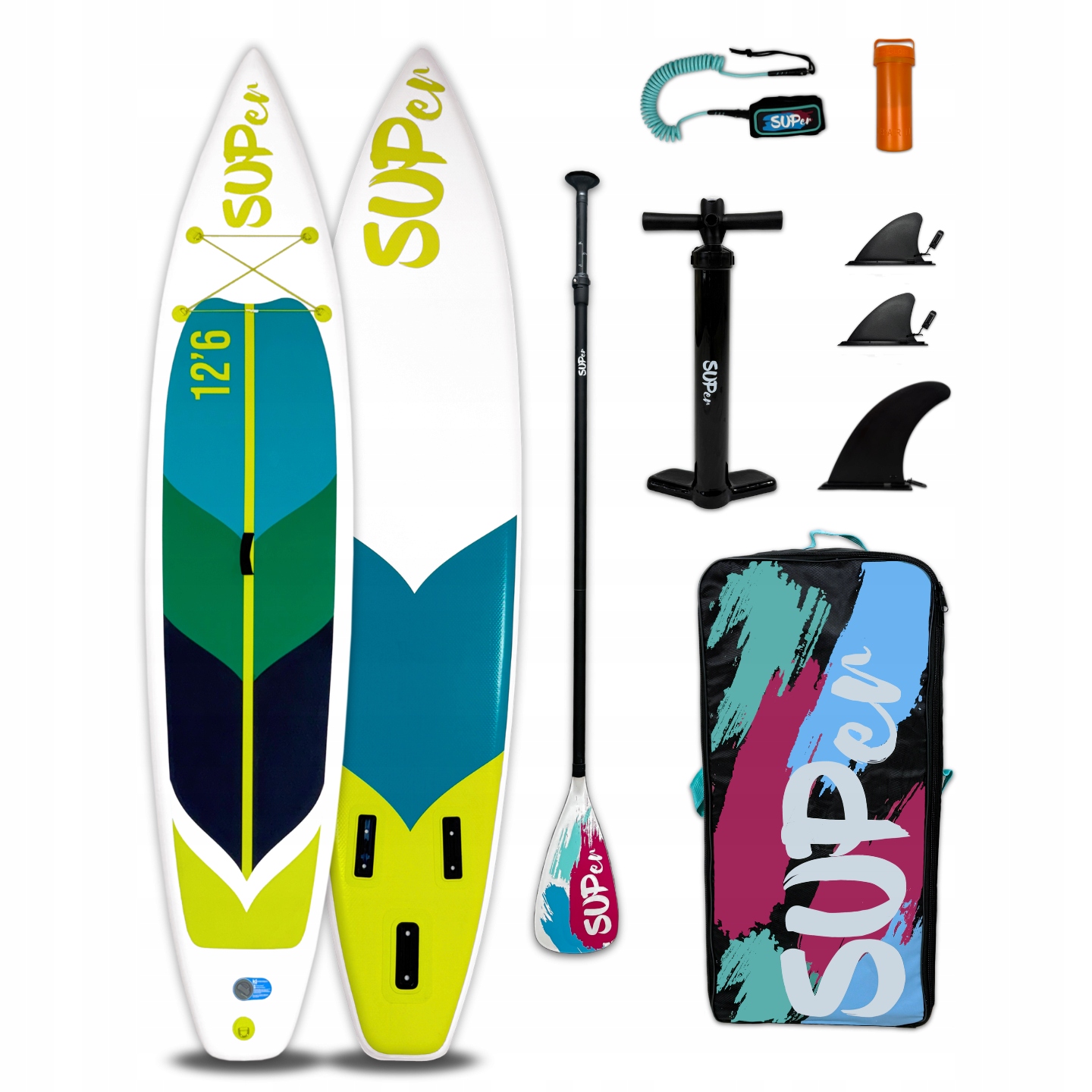 Sup Deska 12'6 2025 381cm Zelená Sup Deska S Příslušenstvím