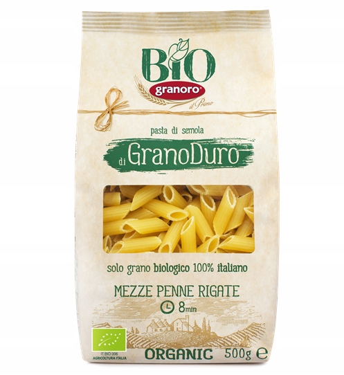 Levně 8x Granoro Těstoviny mezze penne rigate Bio 500 g