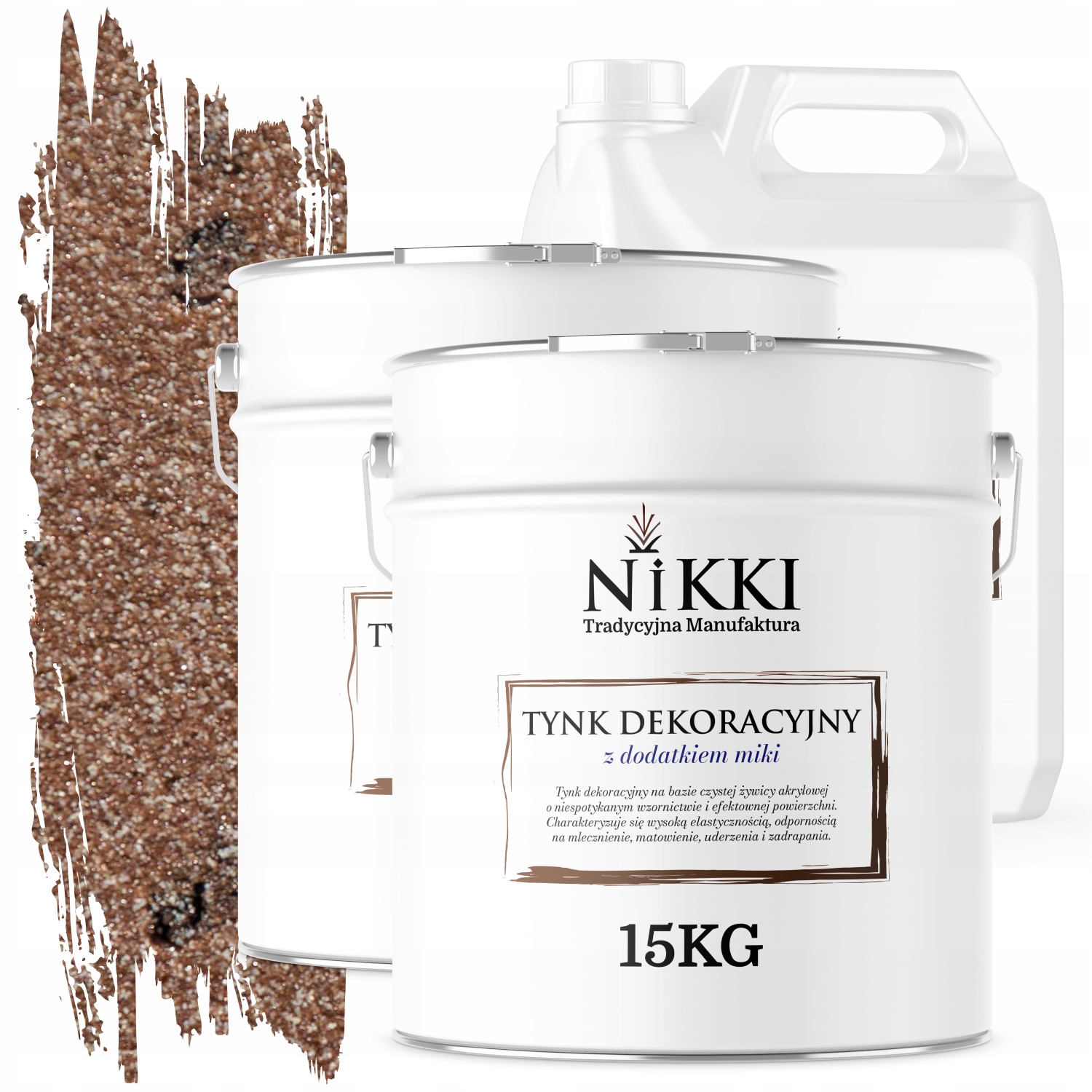 Dekoračná Omietka Vonkajšia/vnútorná 2x15KG Hnedá S Čiernou Mikou D815 +základný Náter