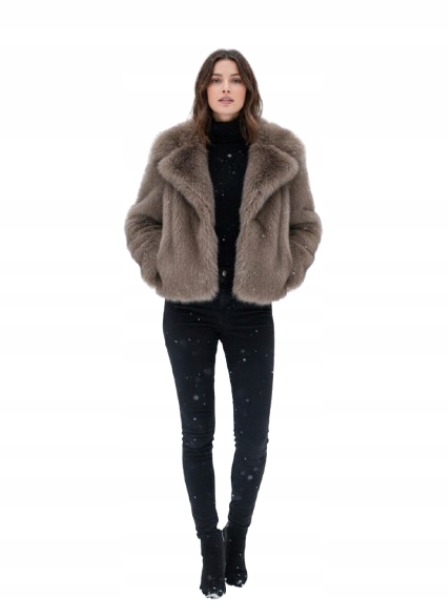 Shenaz Kožešina Dámské Hnědé S Lesklou Nití L Opa
