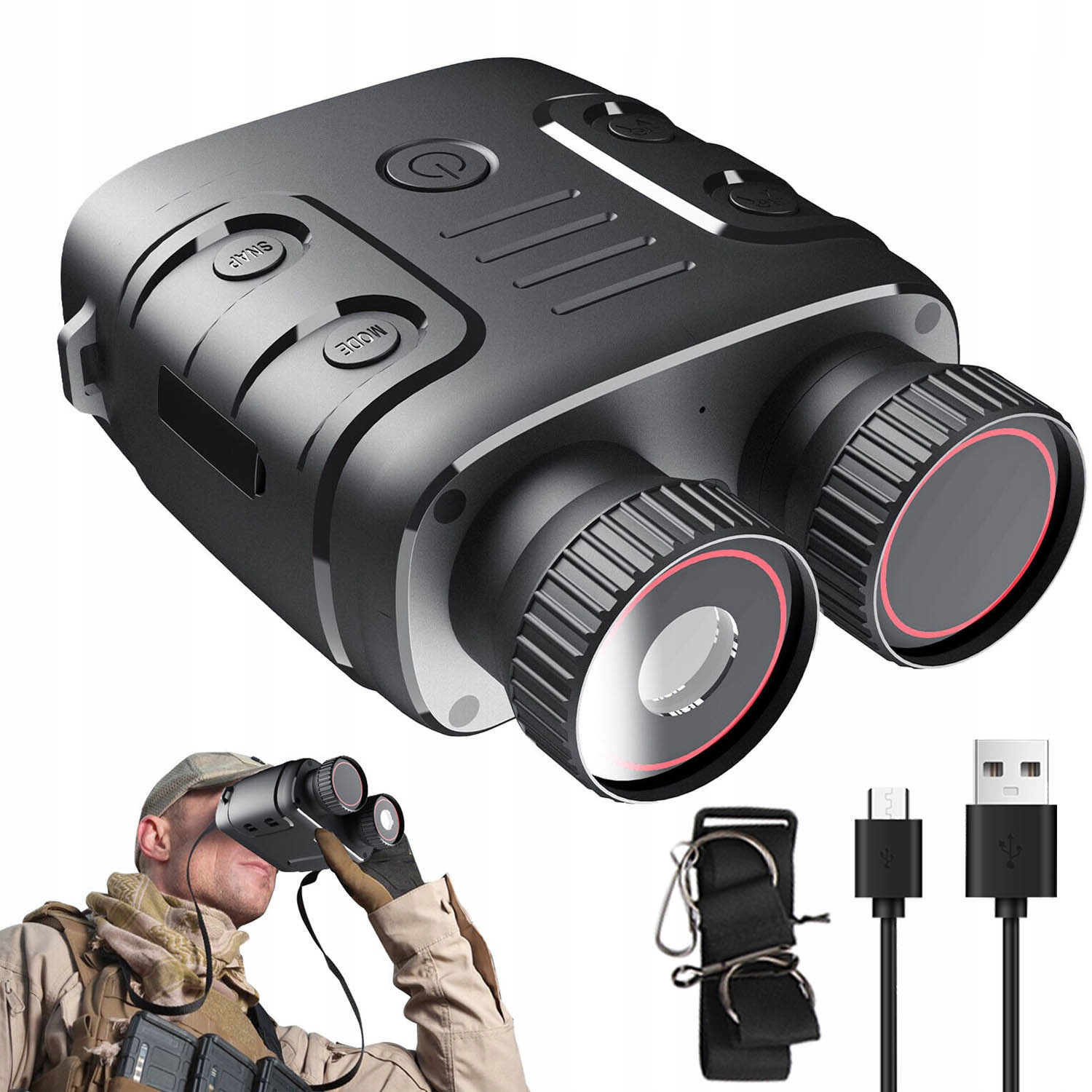 Digitální Lovecký Dalekohled 1080P S Nočním Viděním, Nový