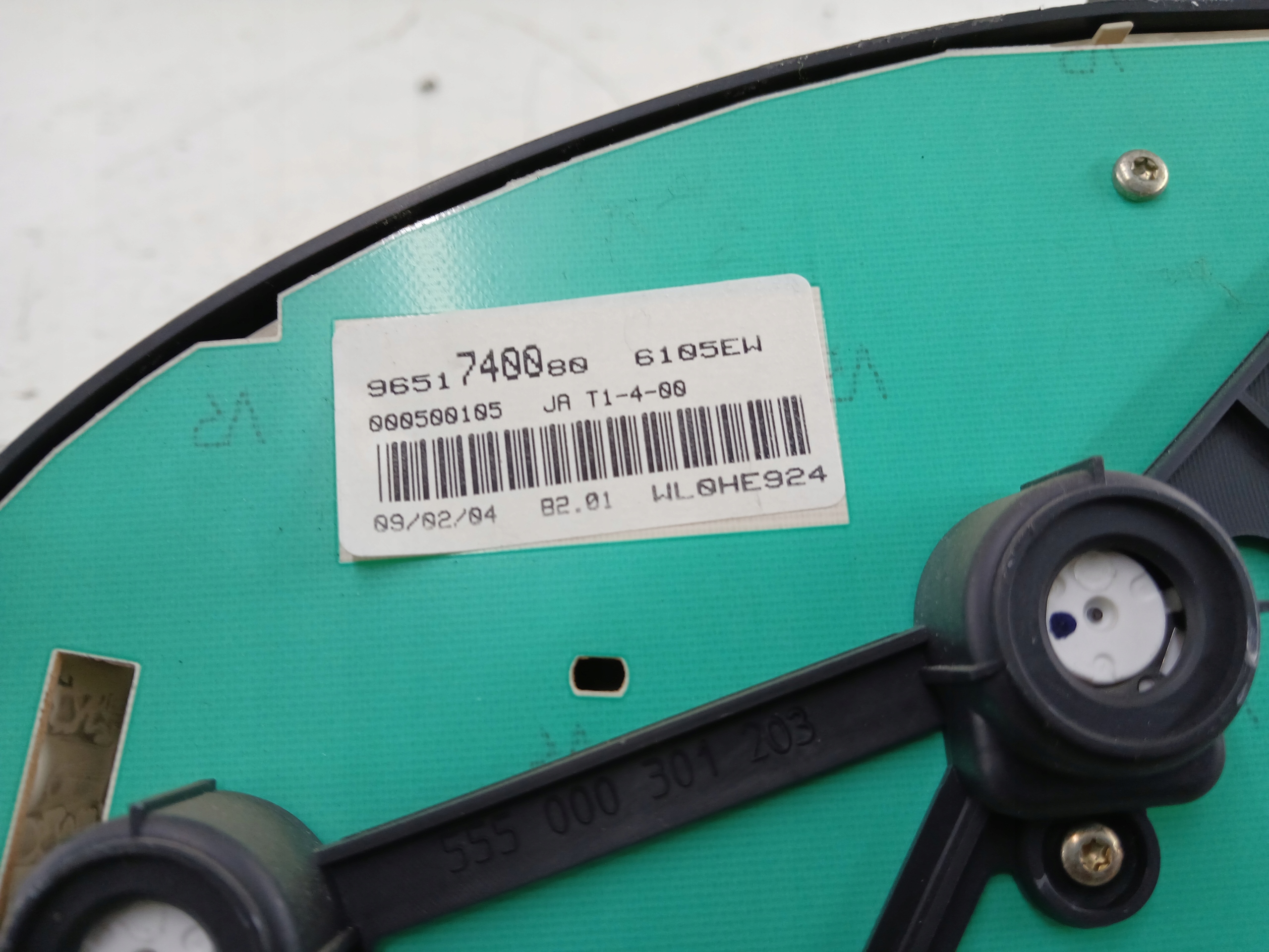 PEUGEOT 206 1.4 HDI dials dials 9651740080