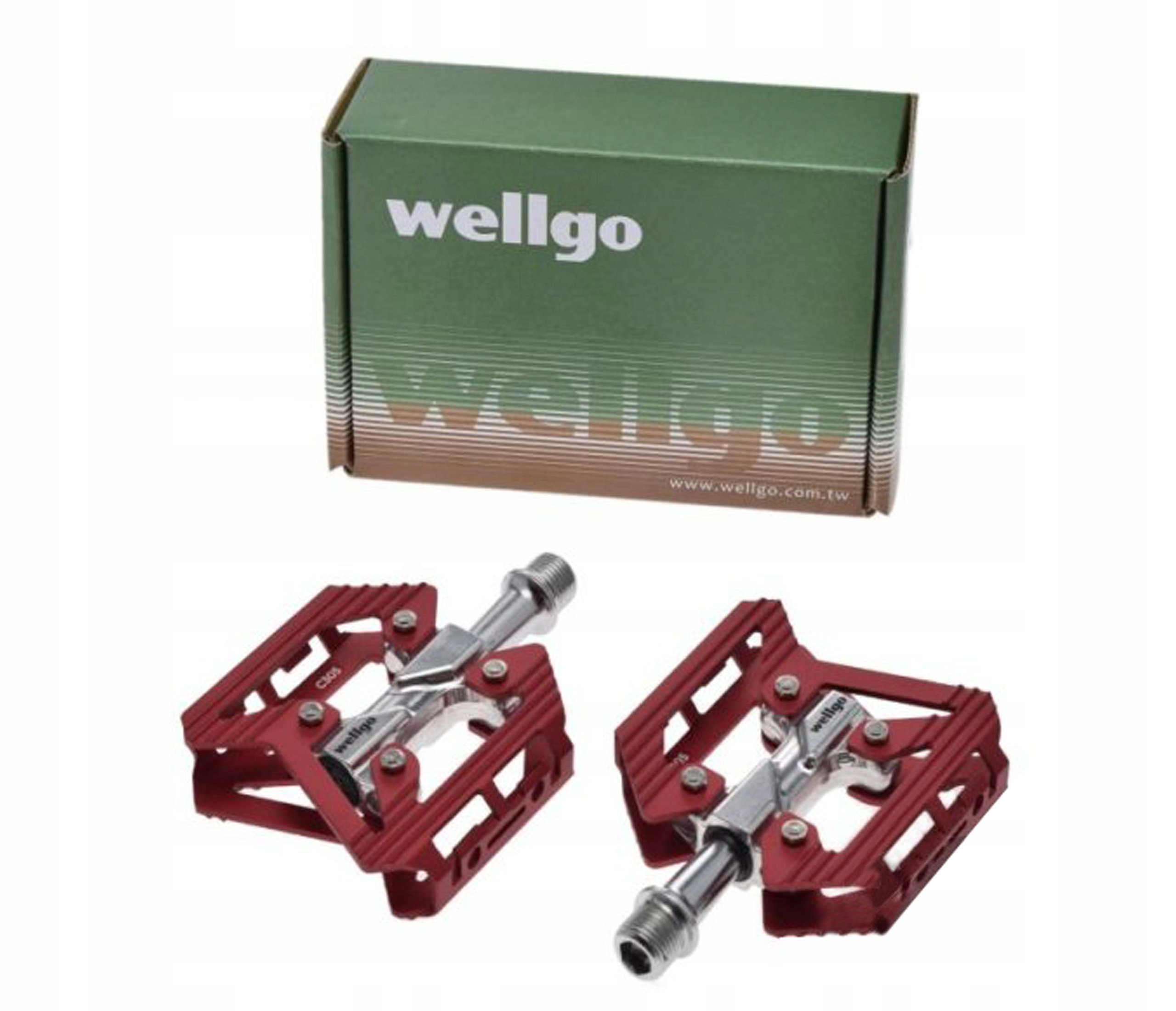 

Wellgo Lekkie Pedały Platformowe Alu Cnc Czerwone
