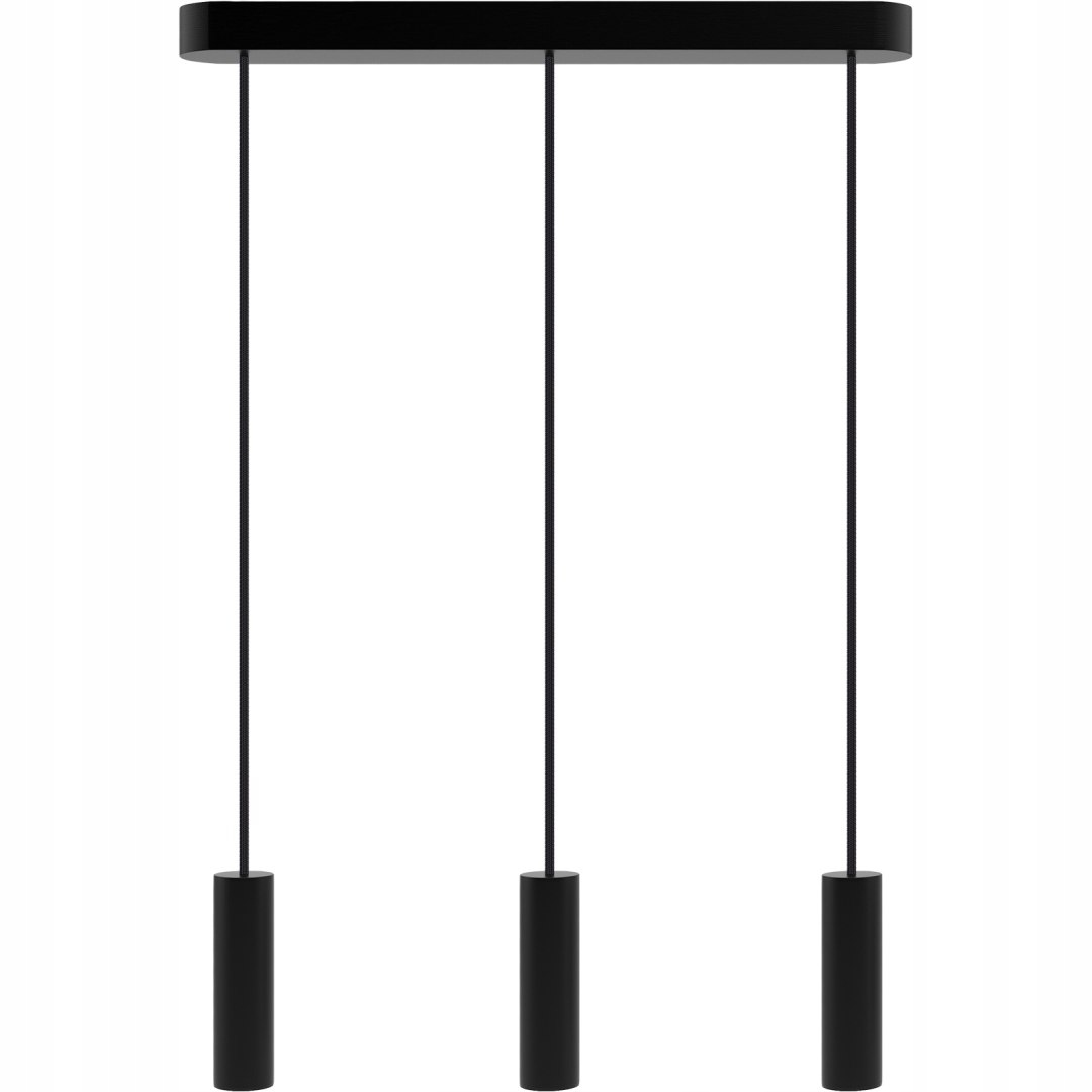 Závesná lampa čierna Madera 3pl