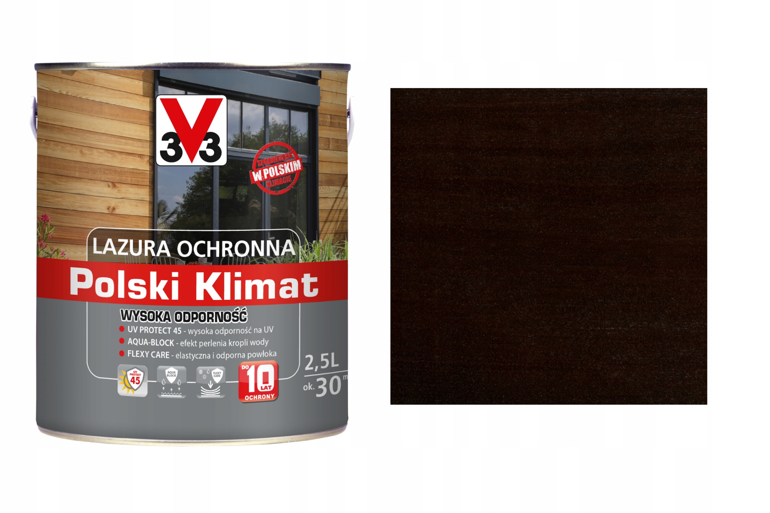 Lazura V33 Polský Klima 10 let Palisander 2,5L