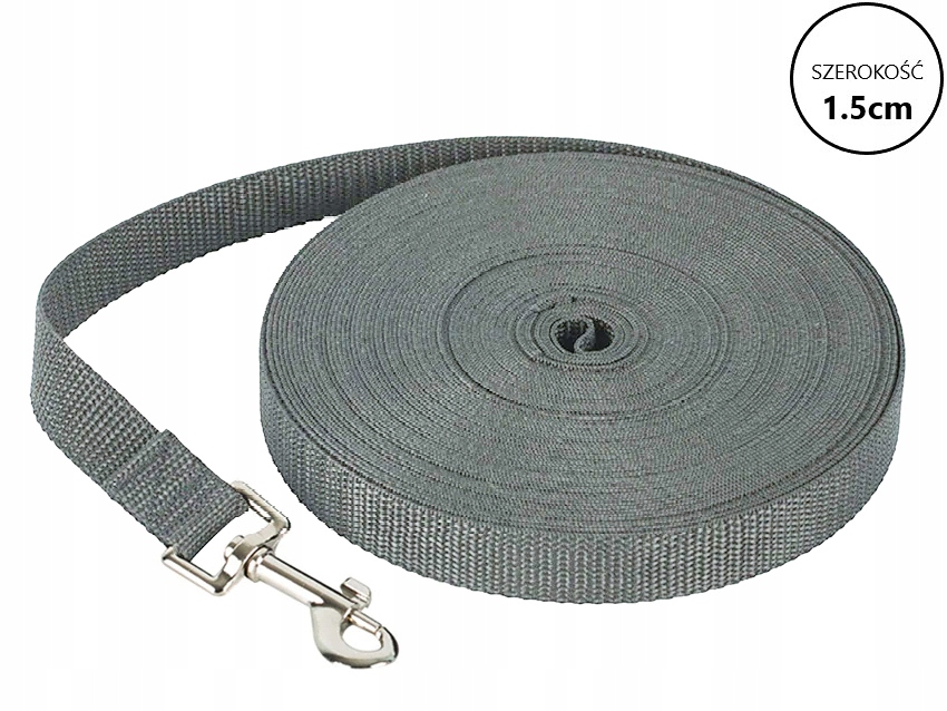 

Smycz Treningowa 1,5cm szkoleniowa Siwa |15m