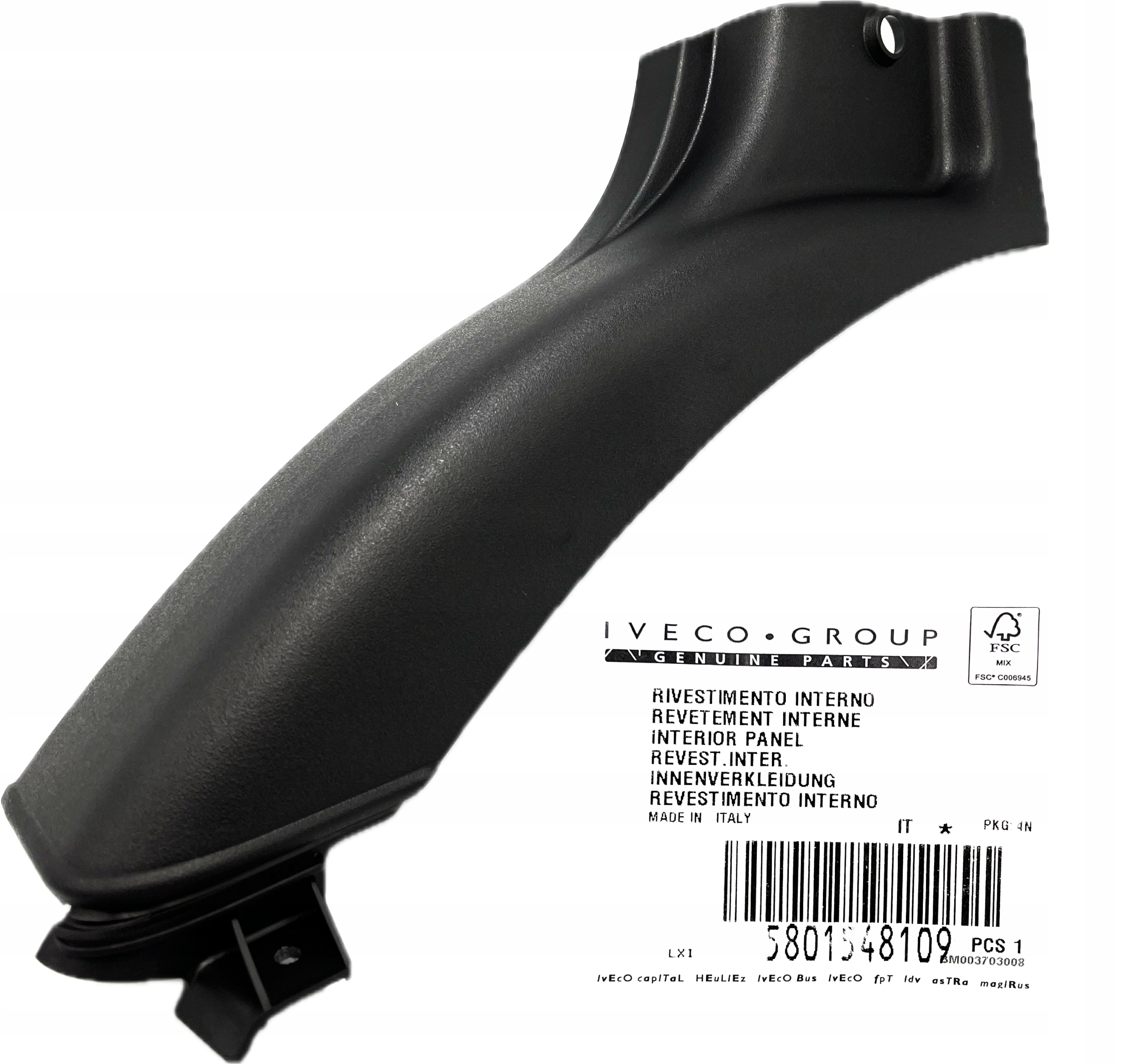 NAKŁADKA LISTWA WEWNĘTRZNA NADKOLA LEWA IVECO DAILY VI 5801548109 CNH OE Producent części Iveco OE