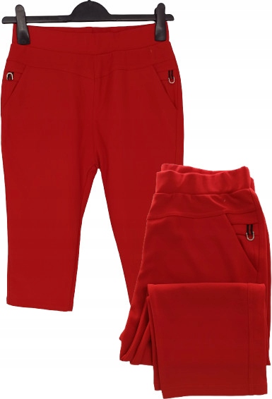 

Spodnie Duże Leginsy damskie 3/4 Czerwony L/XL