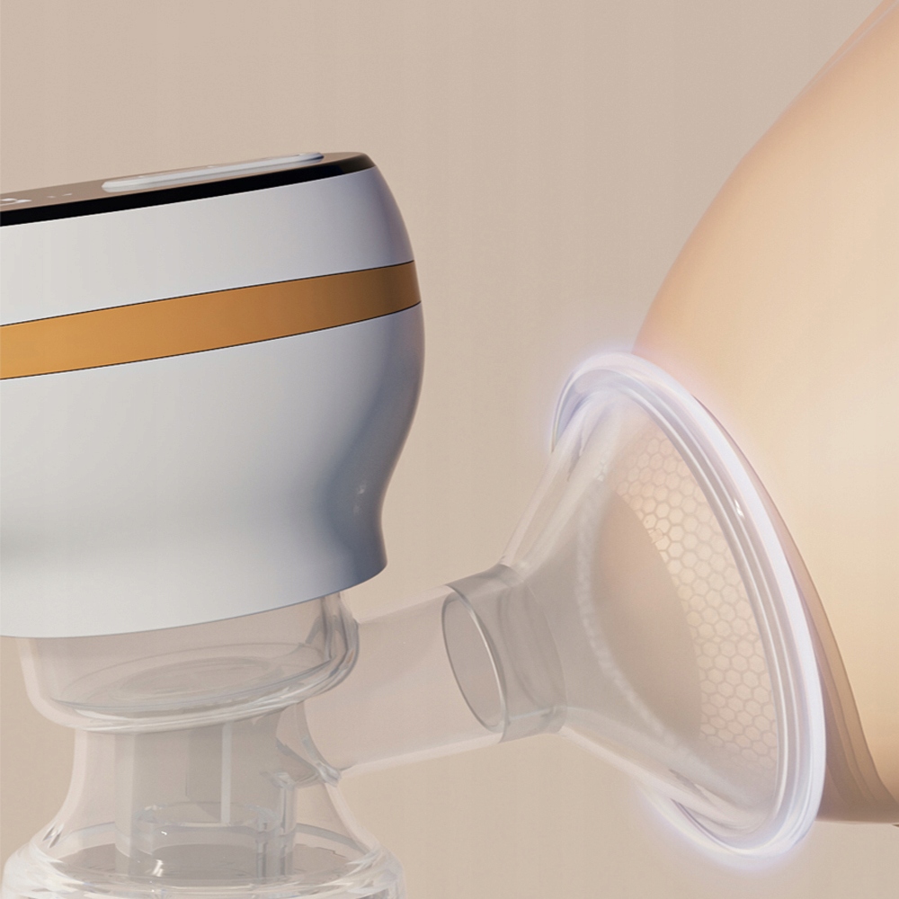 ELEKTRYCZNY LAKTATOR PIERSI CICHY LAKTATOR PIERSI BEZ BPA 180ML 4 TRYBY LCD Kolor biel