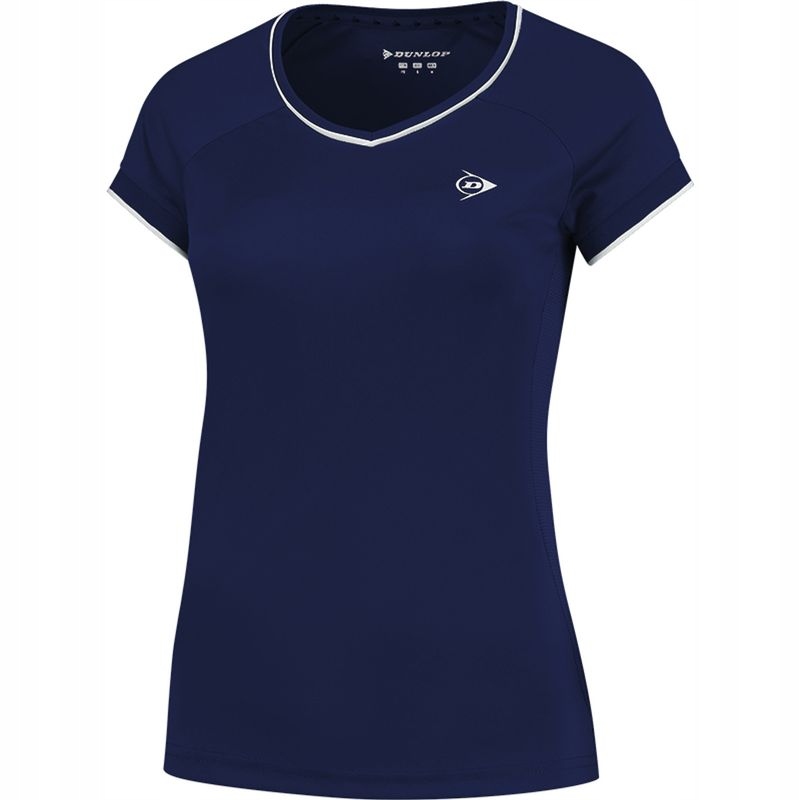 Dámské Tenisové Tričko Dunlop Club Crew Tee Women Navy Xs