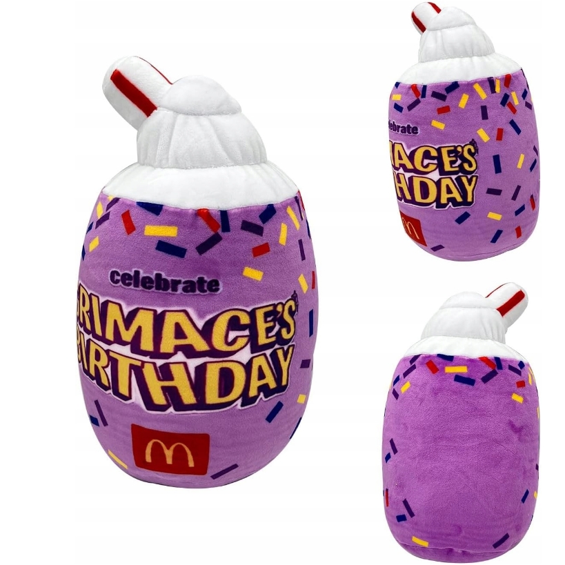 MASKOTKA GRIMACE SHAKE PLUSZOWA PLUSZ 25CM , PREZENTY DLA DZIECI