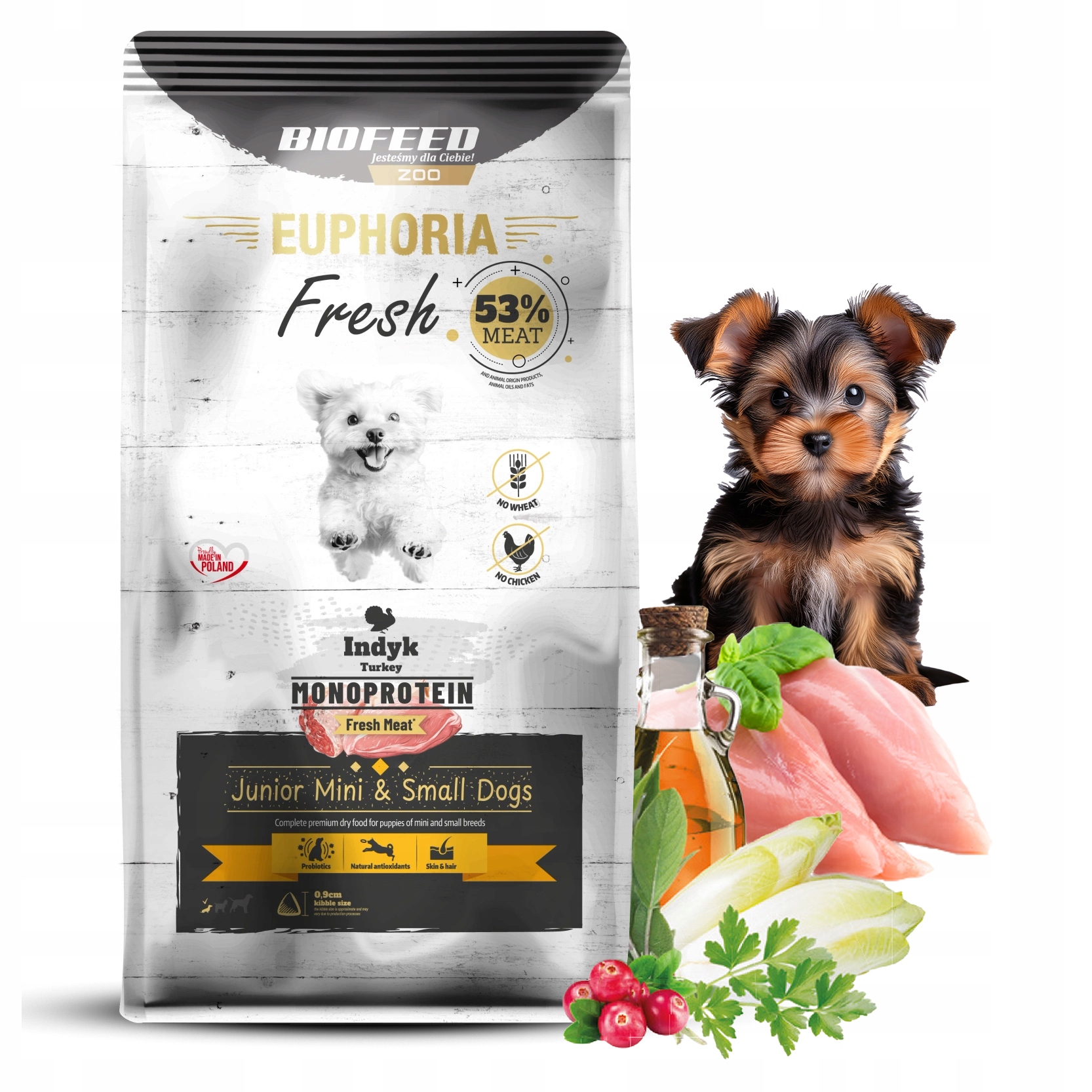 Biofeed Euphoria Fresh Meat Junior Mini Small Xs Indyk monoproteinowa 8kg