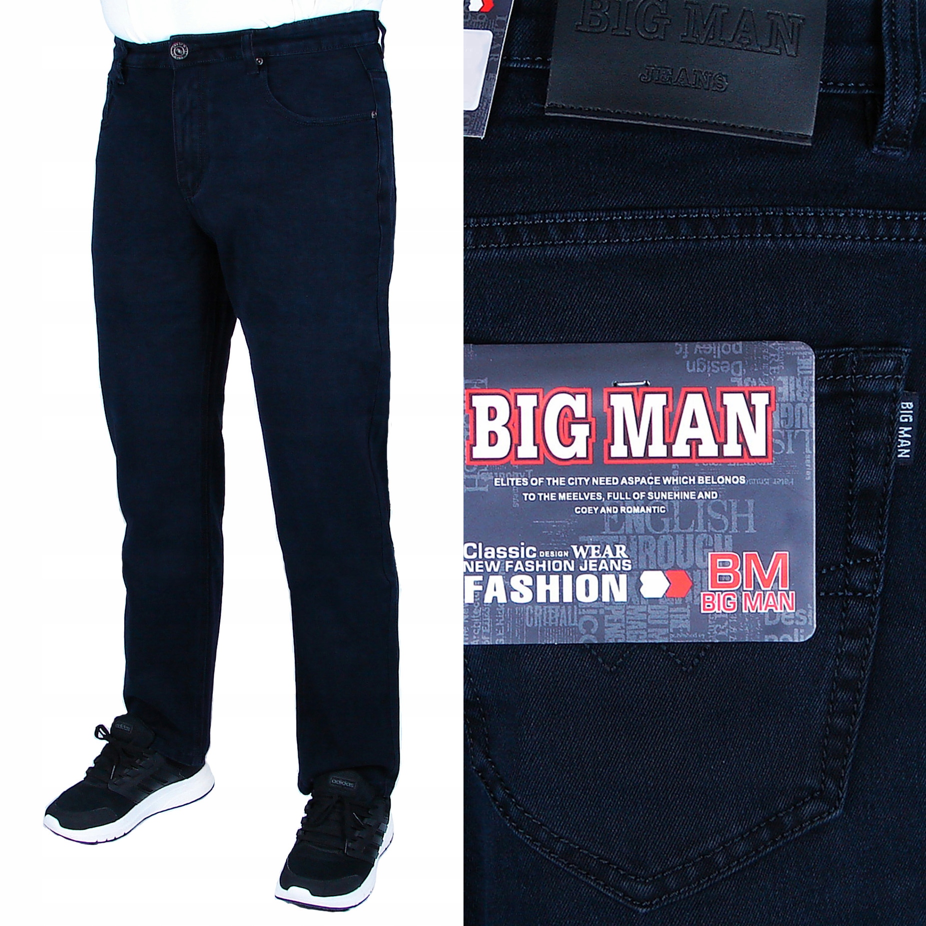 Pánské Džínové Kalhoty Námořnická Modrá W47 L32 W122-124 cm