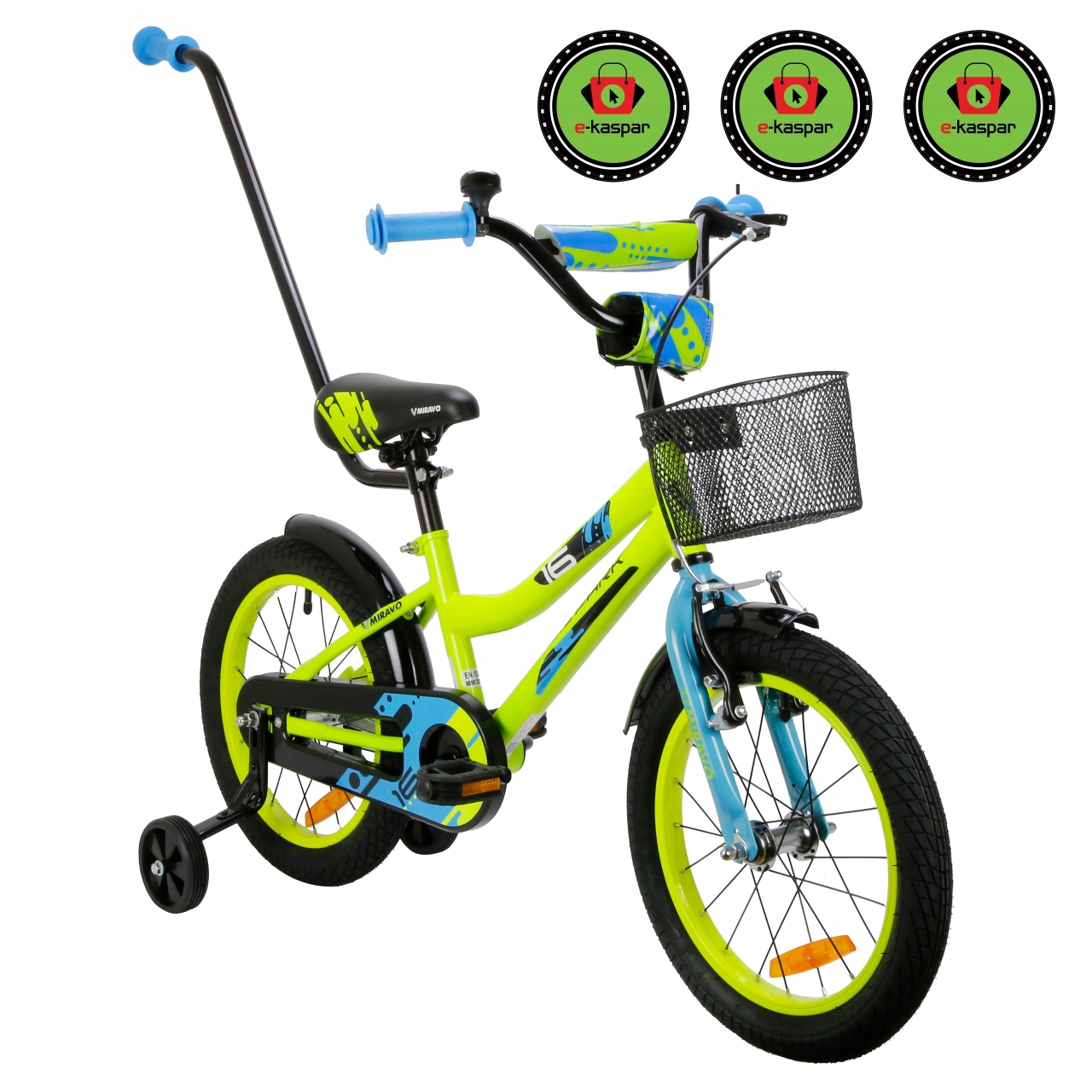 ROWEREK DZIECIĘCY 16 CALI ROWER DZIECIĘCY KOSZYK I PROWADNIK + GRATIS Rok produkcji 2026