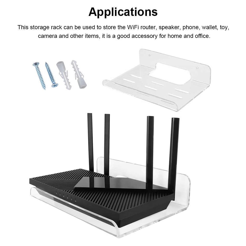 Router Wi-Fi Rack Wall Storage Półka Pojemność karty 0 GB