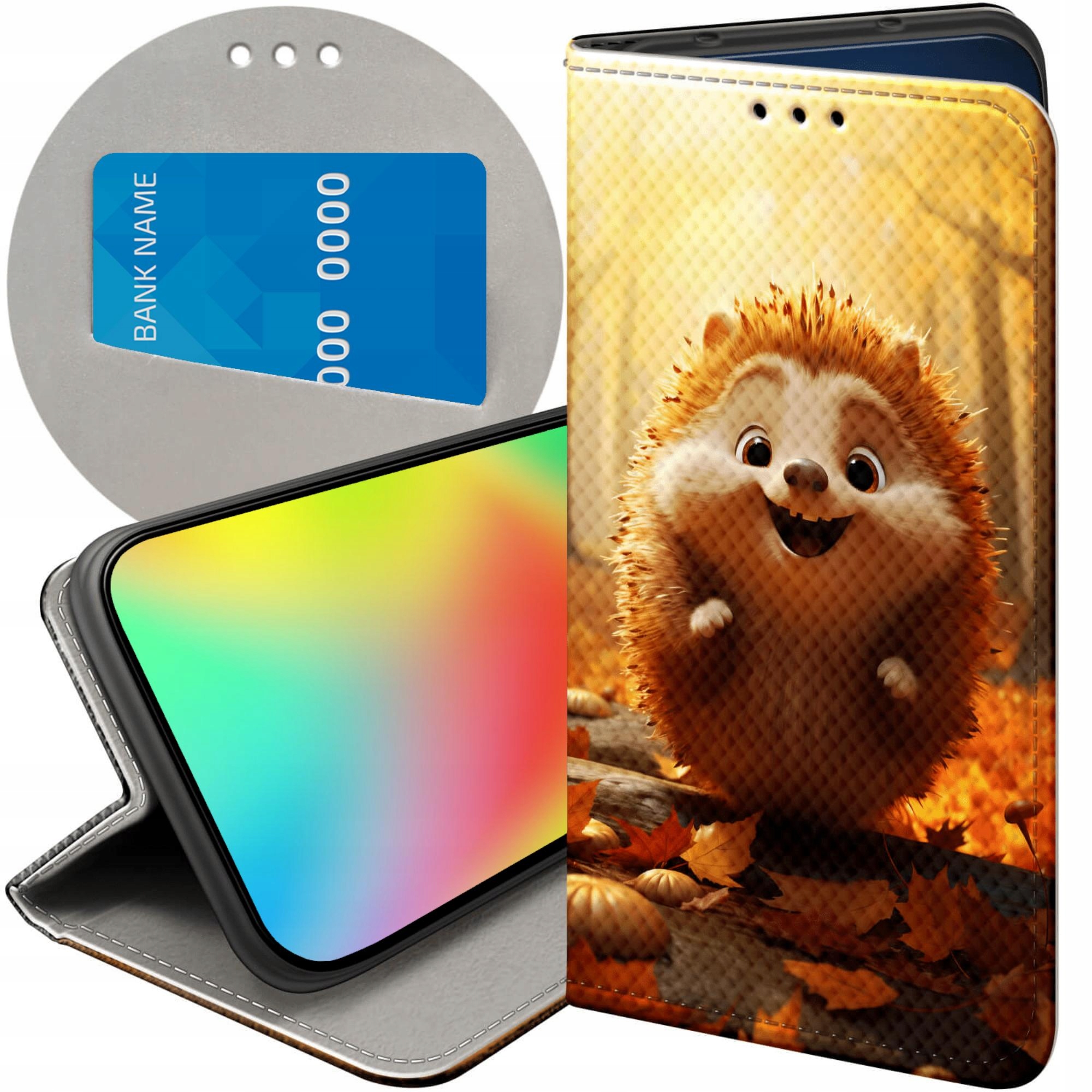 Etui Z Klapką Do Xiaomi Redmi A1 Jeżyk Jeż Jeżyki Futerał Pokrowiec