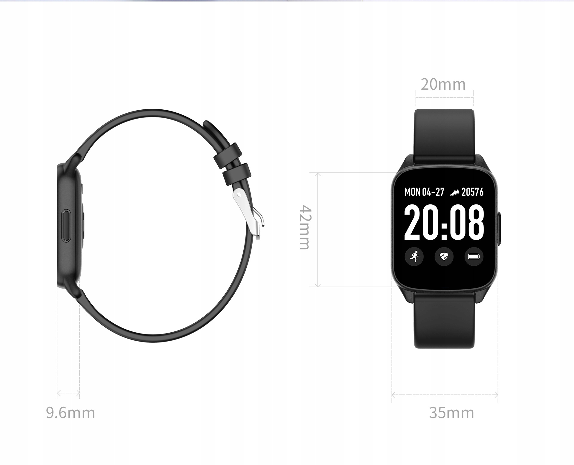 SMARTWATCH G. ROSSI MULTIFUNCTION + PASEK GRATIS Styl sportowy