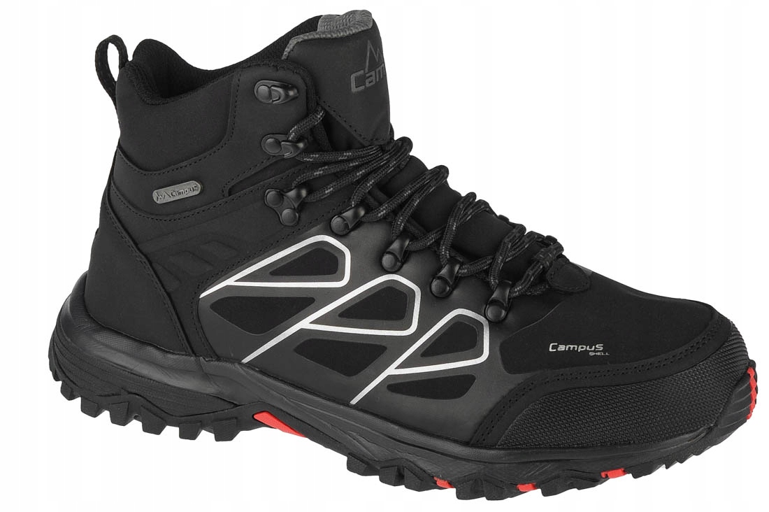 Campus Kamet High [44] Pánské Trekové Boty Černá tkanina