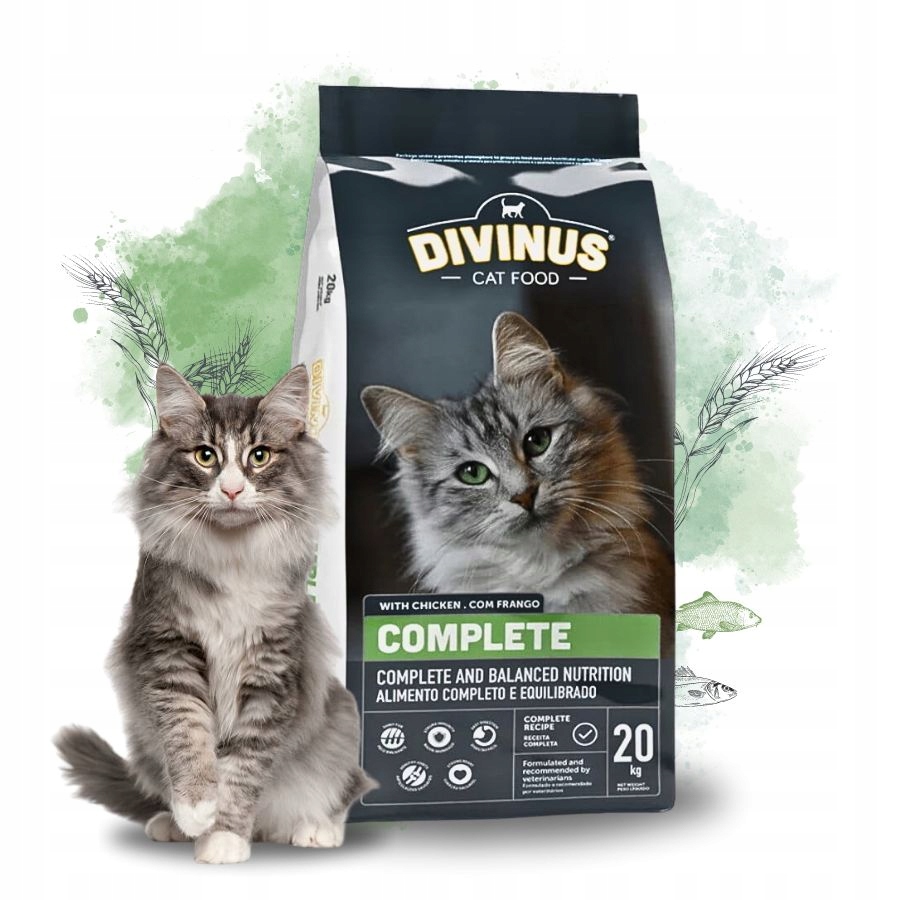 Divinus Cat Complete karma sucha dla kotów dorosłych witaminy 20 kg